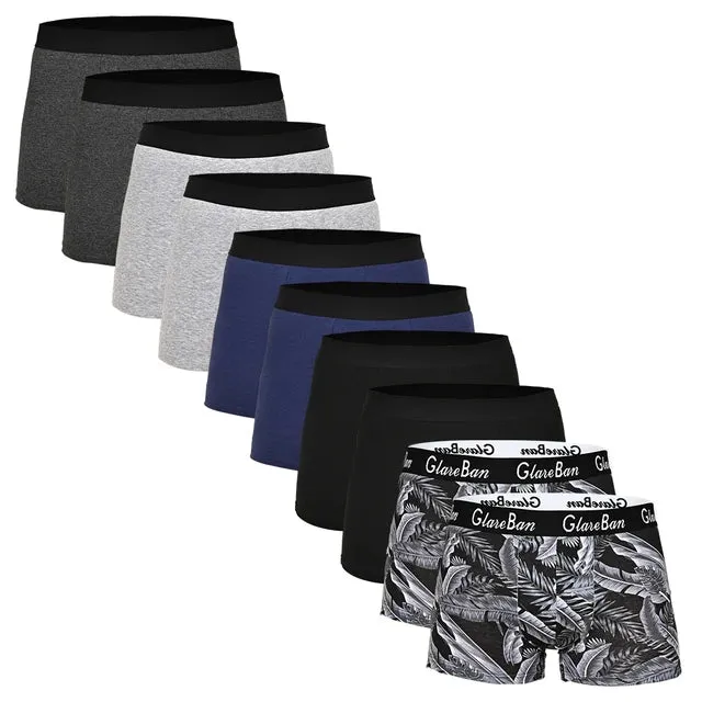 10Pcs Men's Luxury Cotton Boxer Briefs