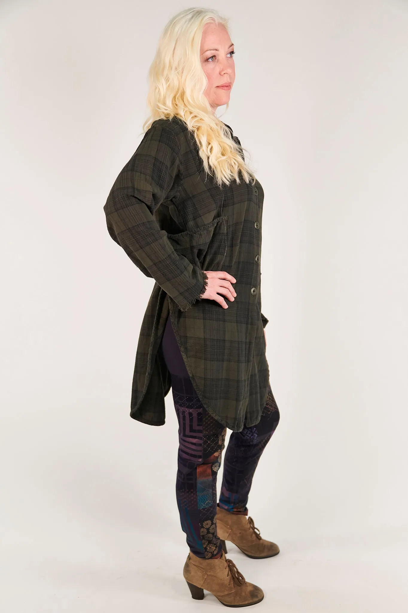 2289 Kinna Plaid Shirt/Jacket- Night Forest