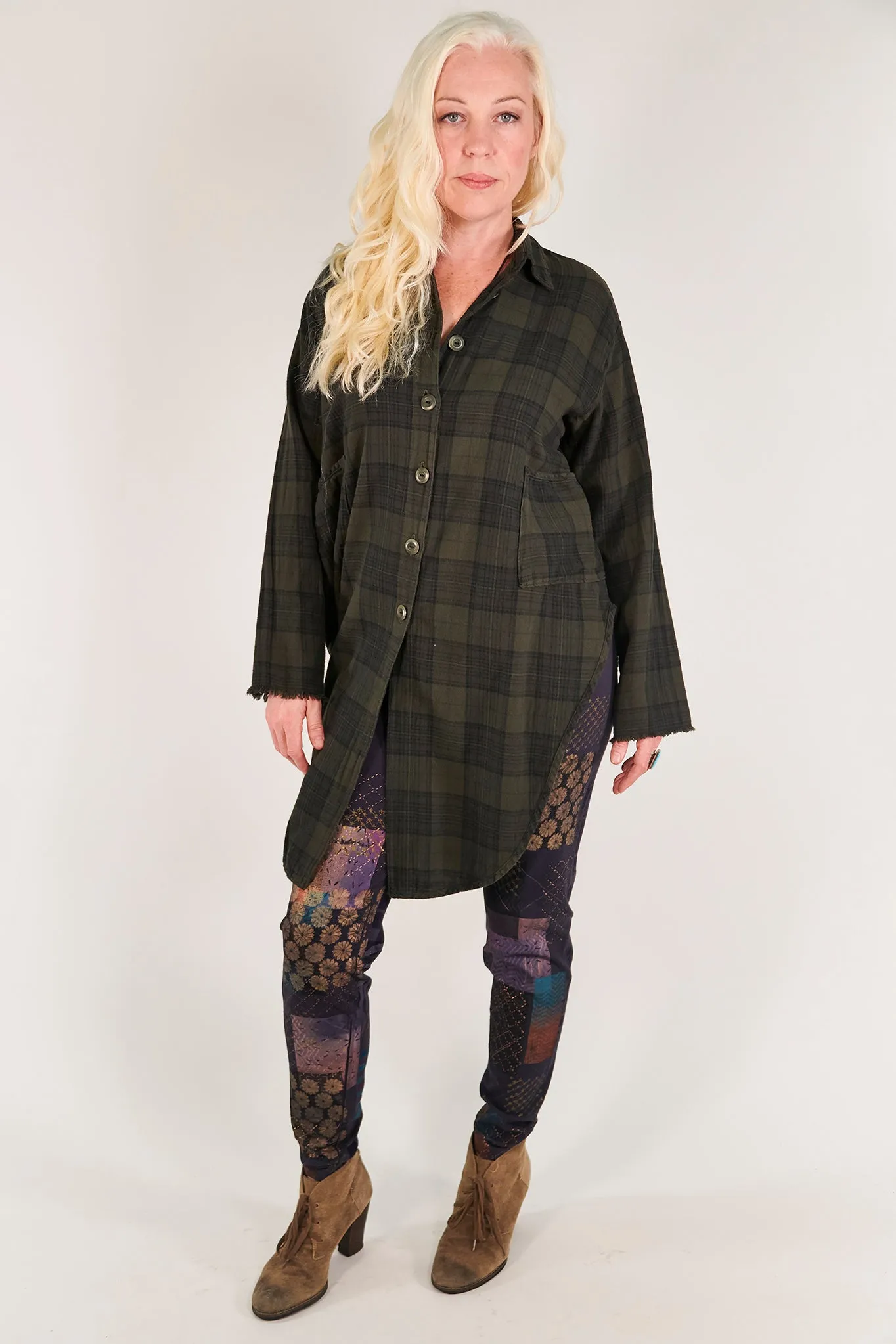 2289 Kinna Plaid Shirt/Jacket- Night Forest