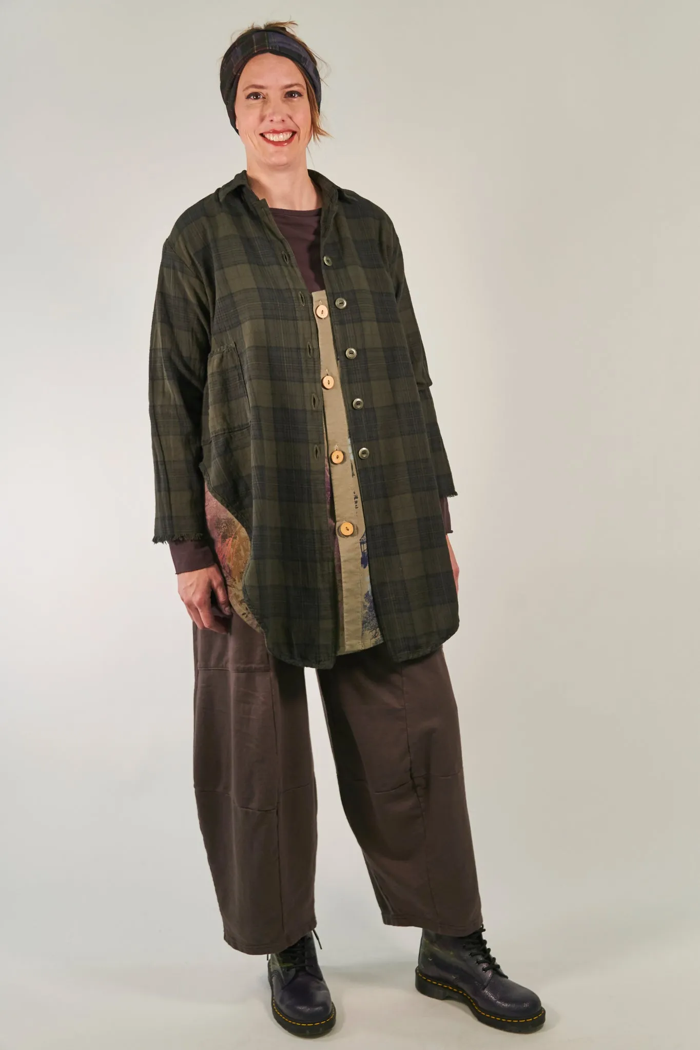 2289 Kinna Plaid Shirt/Jacket- Night Forest