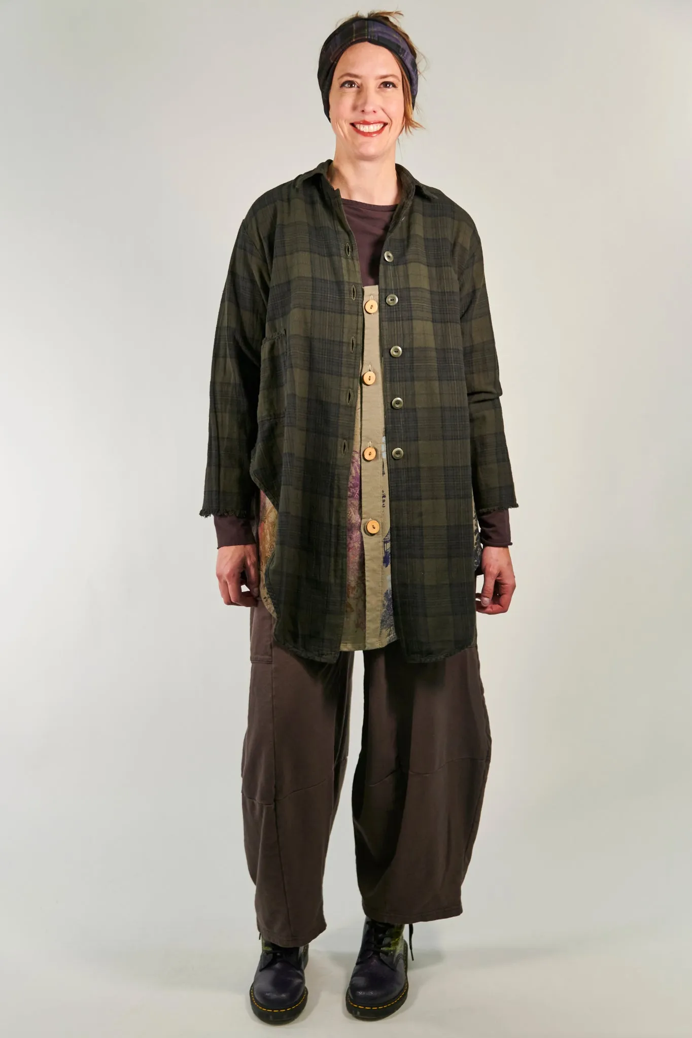 2289 Kinna Plaid Shirt/Jacket- Night Forest