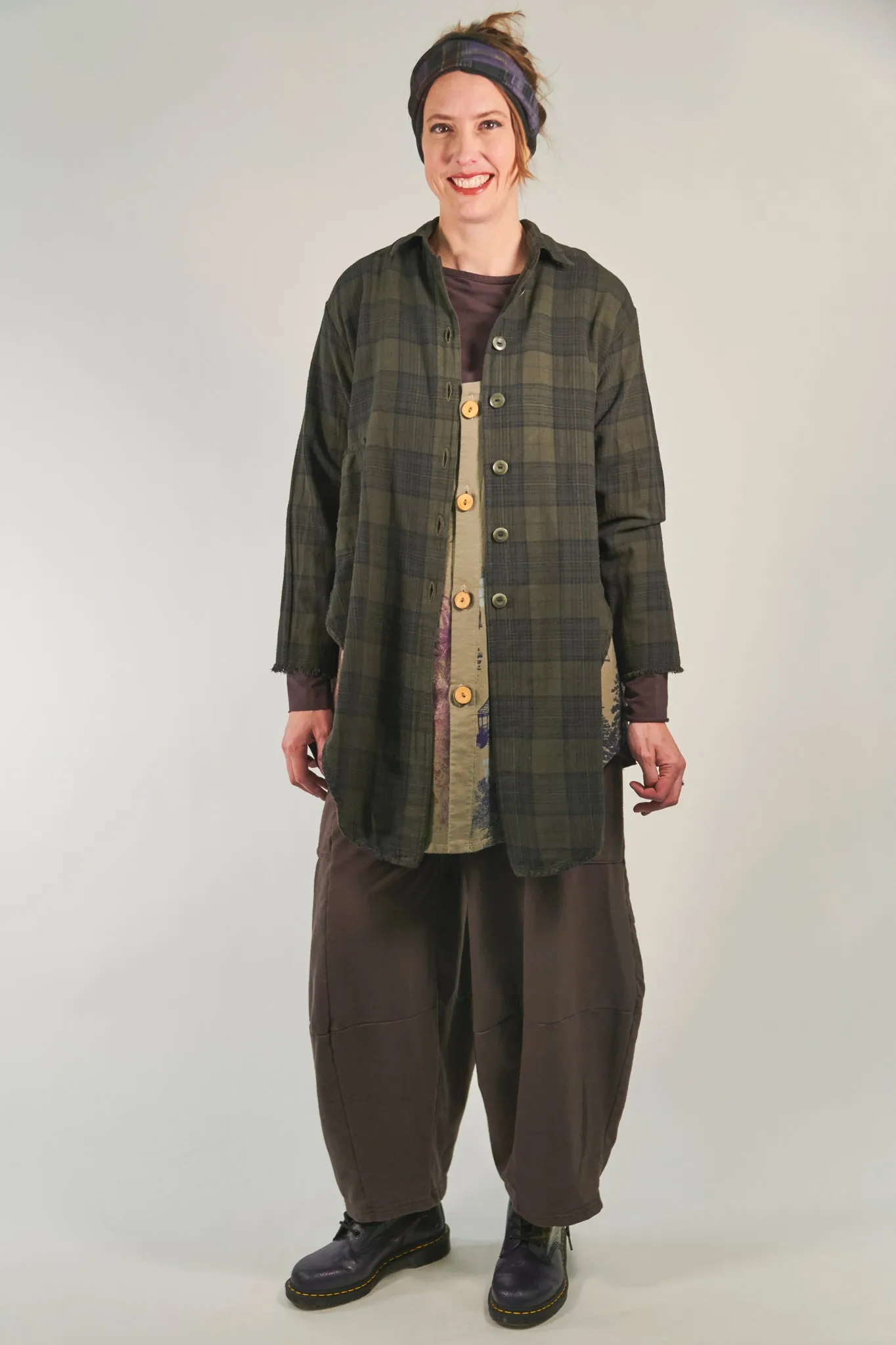 2289 Kinna Plaid Shirt/Jacket- Night Forest