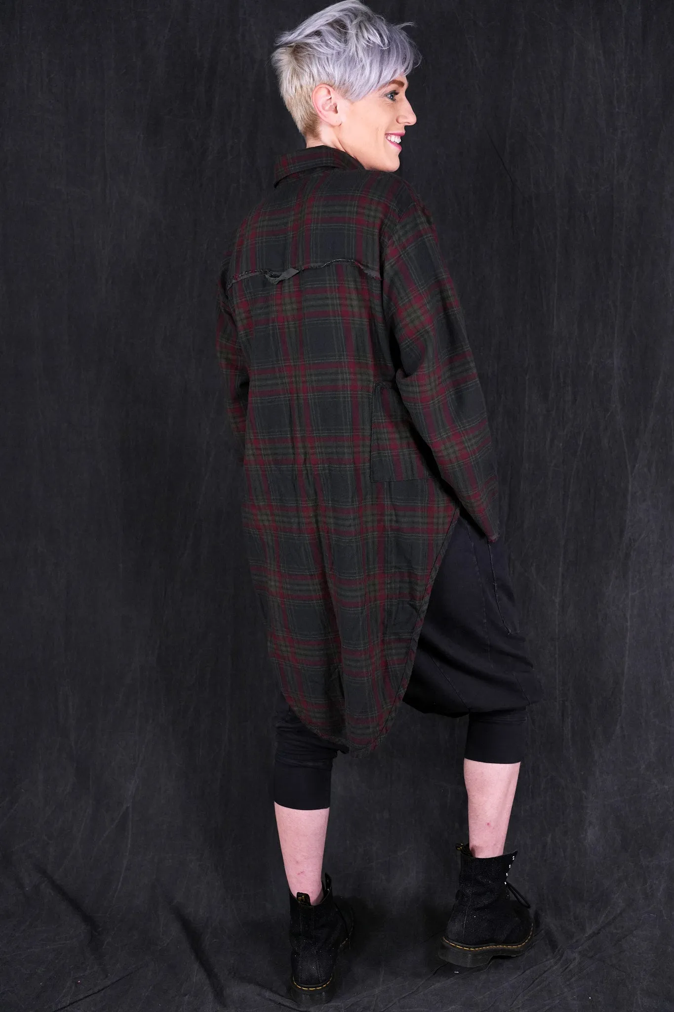 2289 Kinna Plaid Shirt/Jacket- Peat