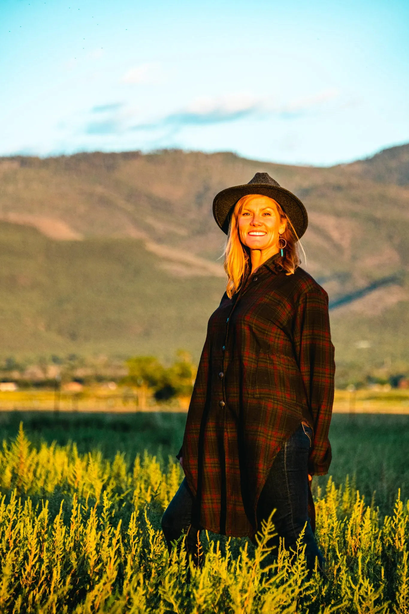 2289 Kinna Plaid Shirt/Jacket- Peat