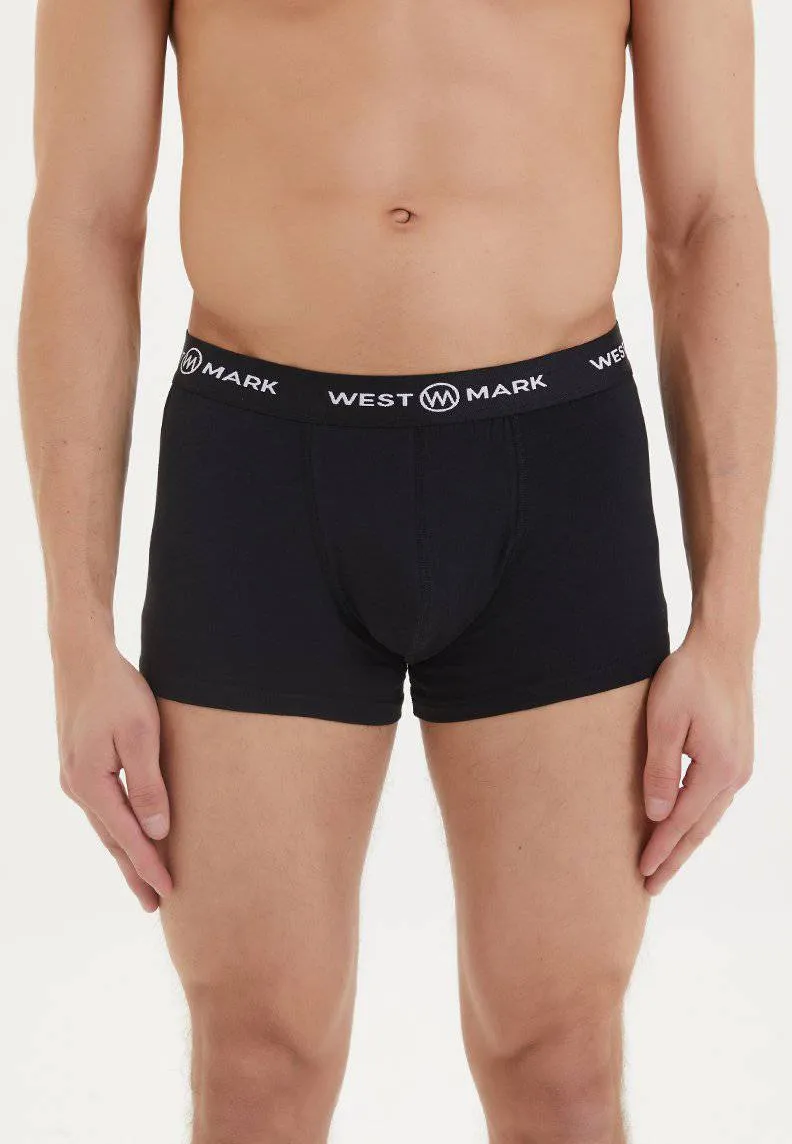 3'lü Beyaz Mavi Bordo Desenli Rahat Fit Erkek Boxer Seti SAILOR TRUNK