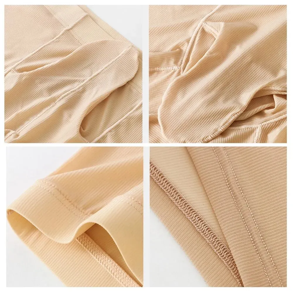 4-Pack Elephant's Trunk Ribbed Ice Silk Underpants for Men JEWYEE FL 629