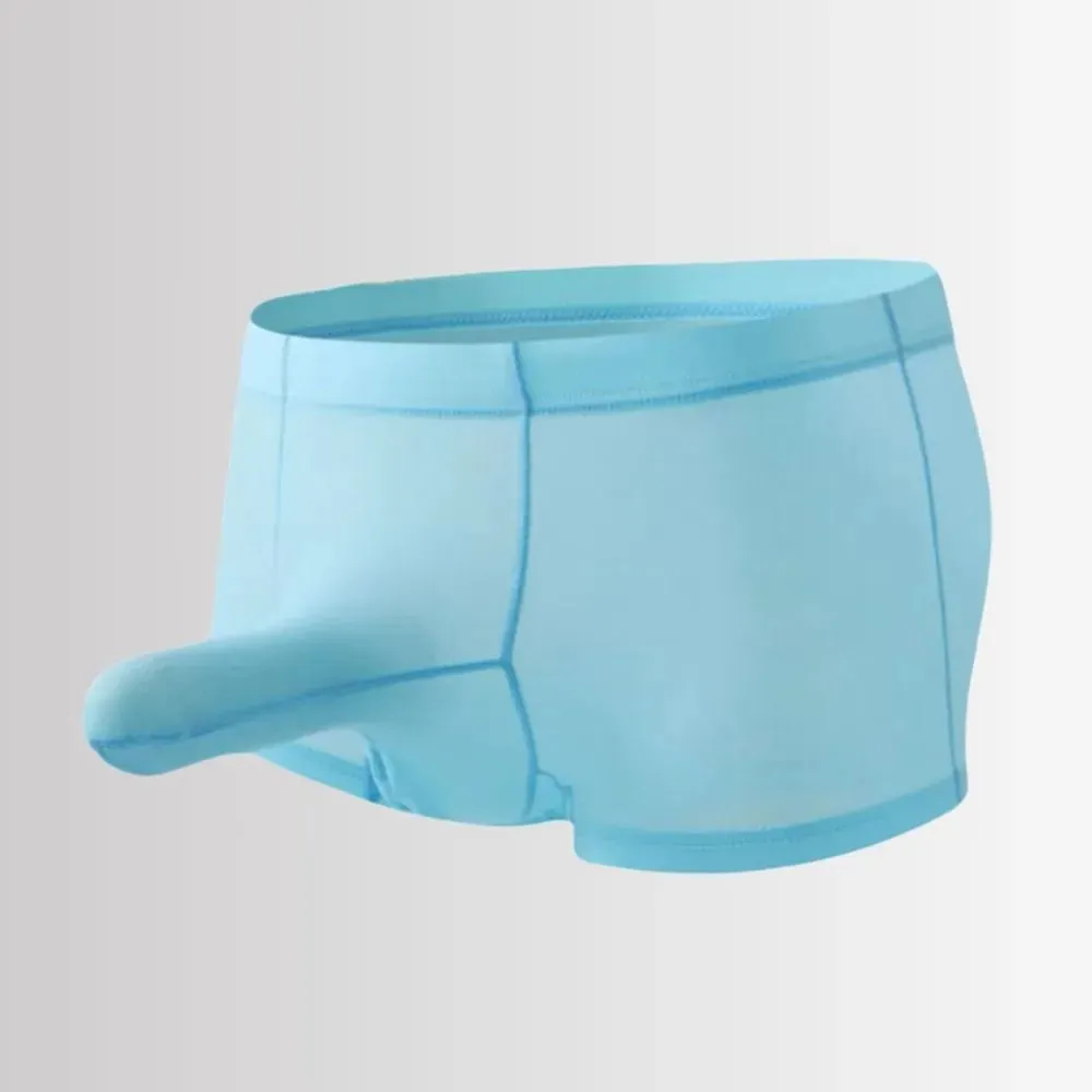 4-Pack Elephant's Trunk Ribbed Ice Silk Underpants for Men JEWYEE FL 629