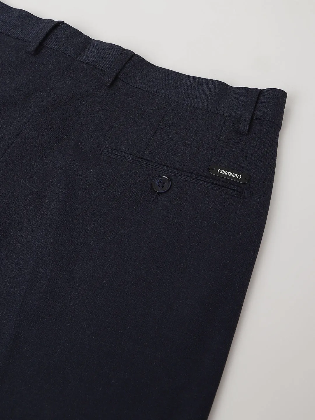 4-Way Stretch Formal Trousers in Mel Blue- Slim Fit