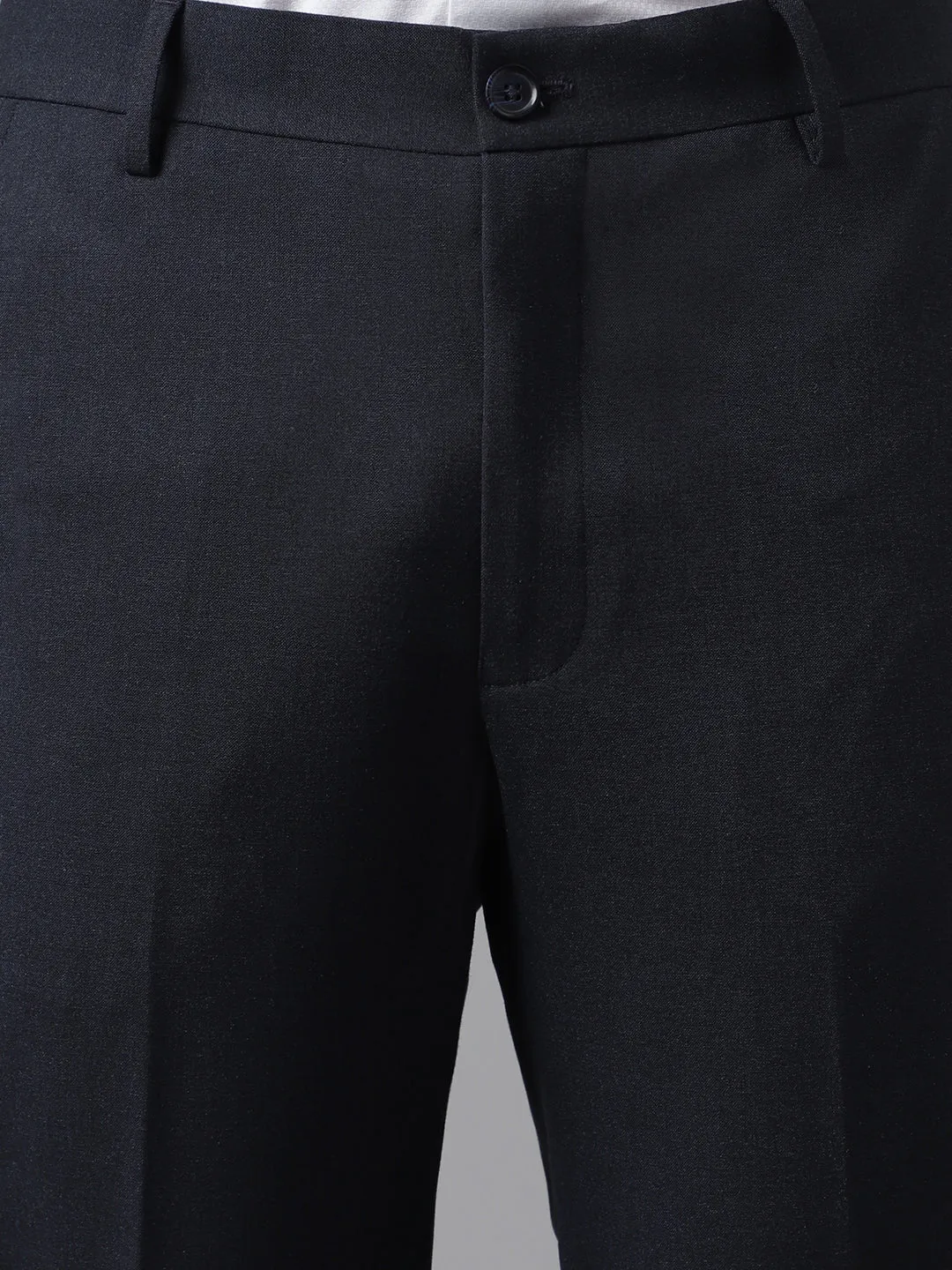 4-Way Stretch Formal Trousers in Mel Blue- Slim Fit
