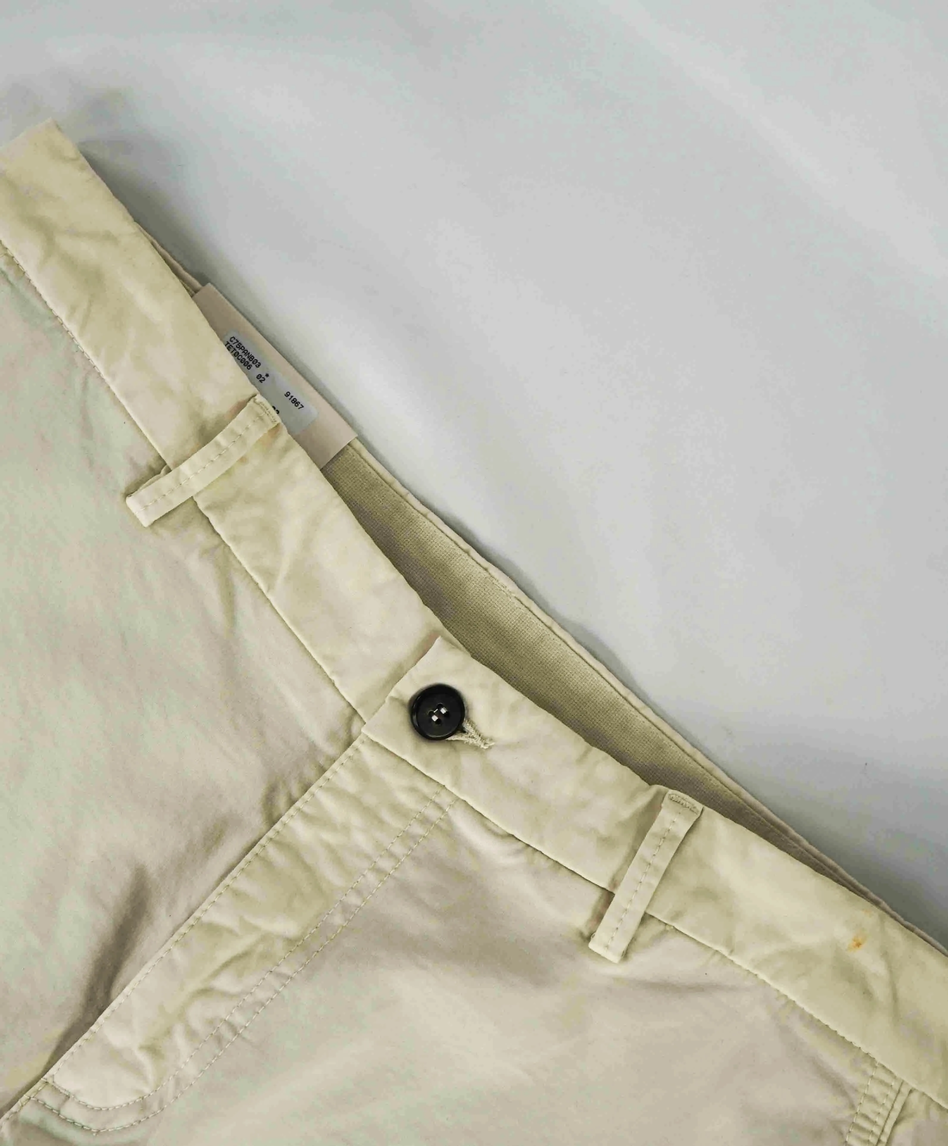 $495 ELEVENTY - SAND Cotton/Elastane "MILANO" Fit Chino Cargo Slim Pants- 33W