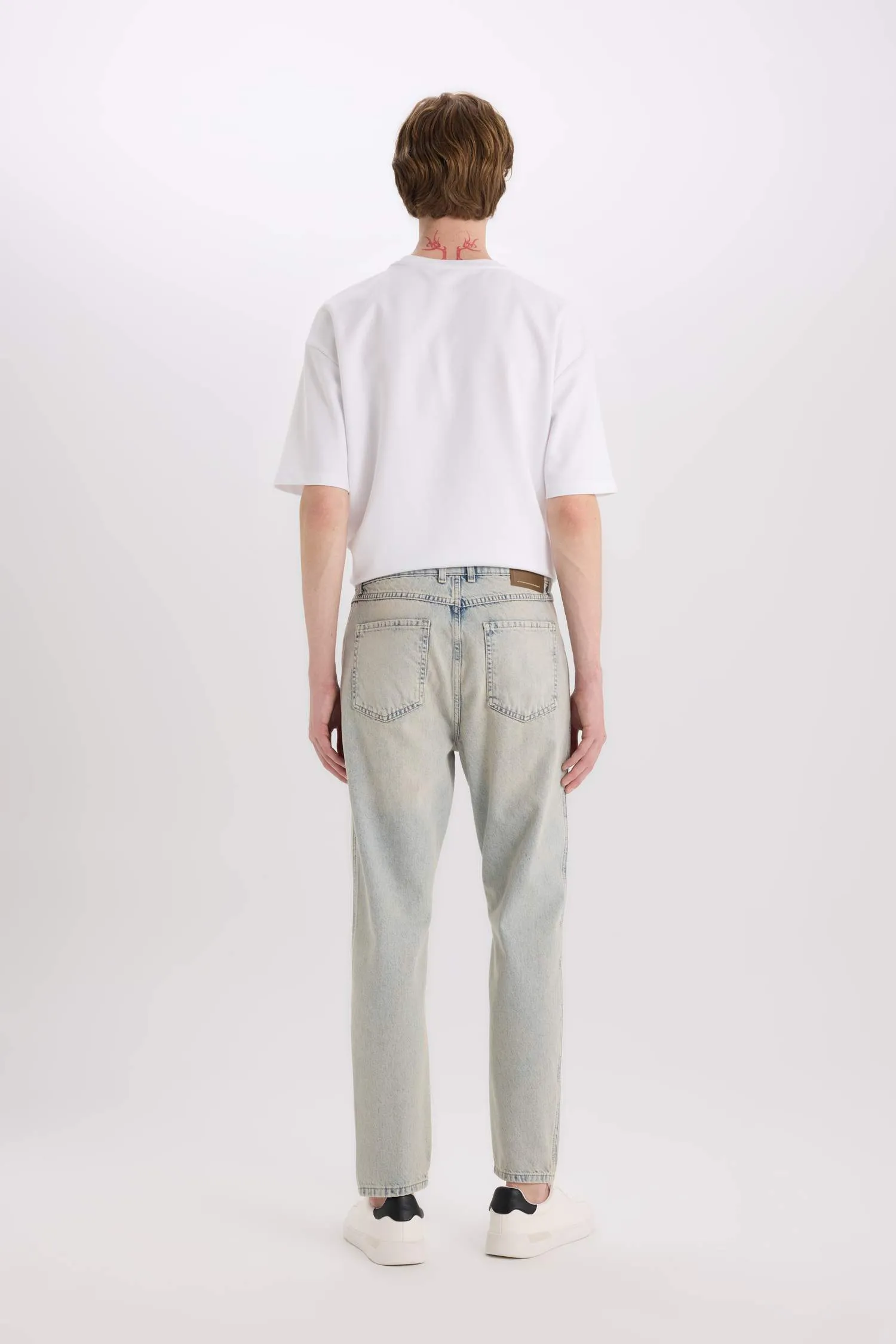 90’S Slim Fit Super Skinny Hem Cotton Trousers
