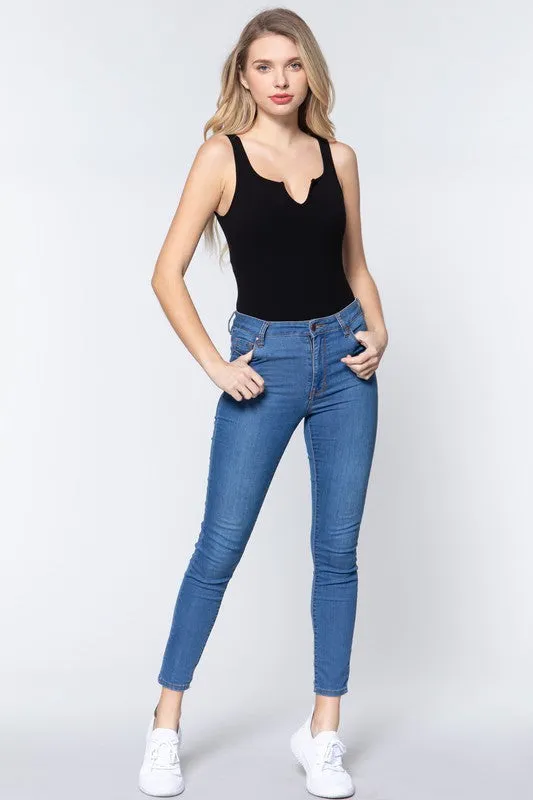 ABBY V NECK BODYSUIT