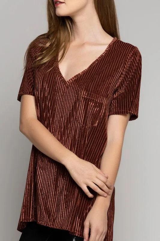 ADELLE VELVET TUNIC COPPER