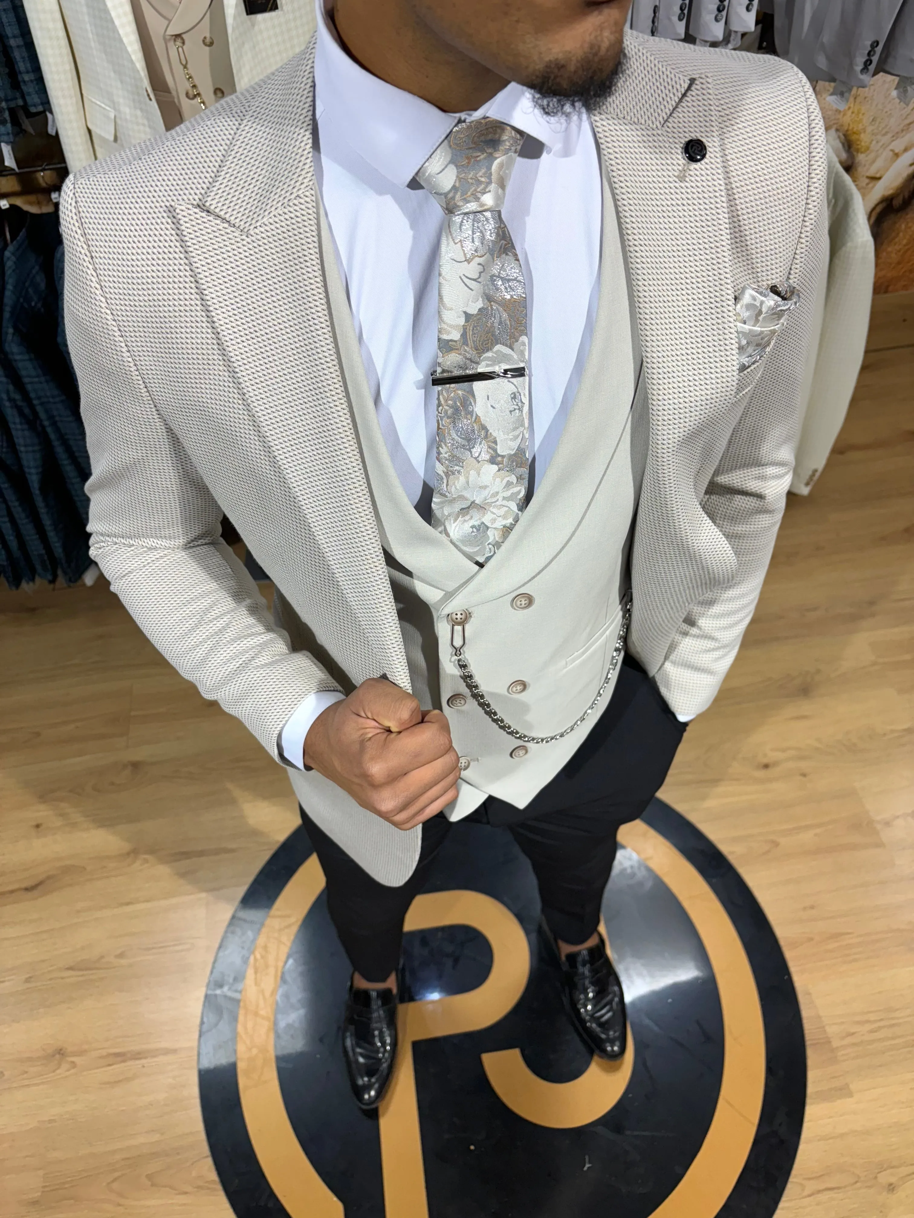 Aldaniti - Stone 3 Piece Suit