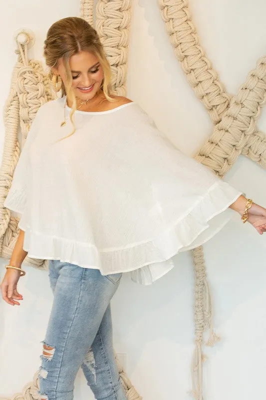 AMBER RUFFLE TUNIC TOP