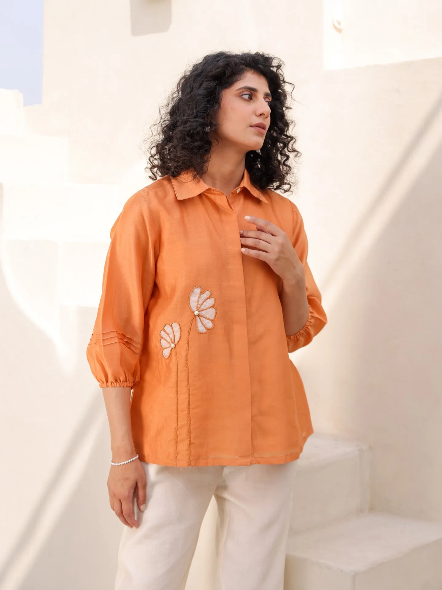 April Shirt - Cinnamon