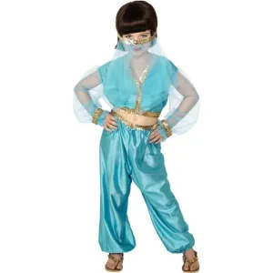 Arabian Princess Costume, Blue, includes Trousers, Top & Headpiece