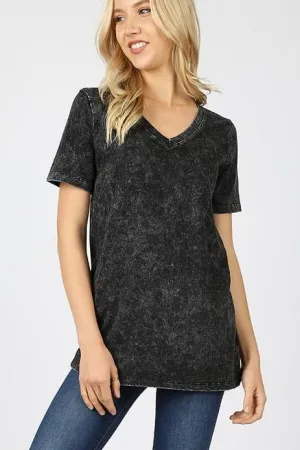 ARLO MINERAL WASH TEE BLACK