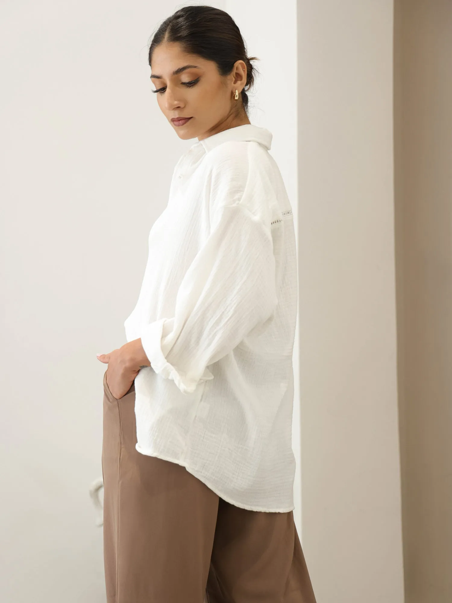 Back Elasticated Wide Leg Pant