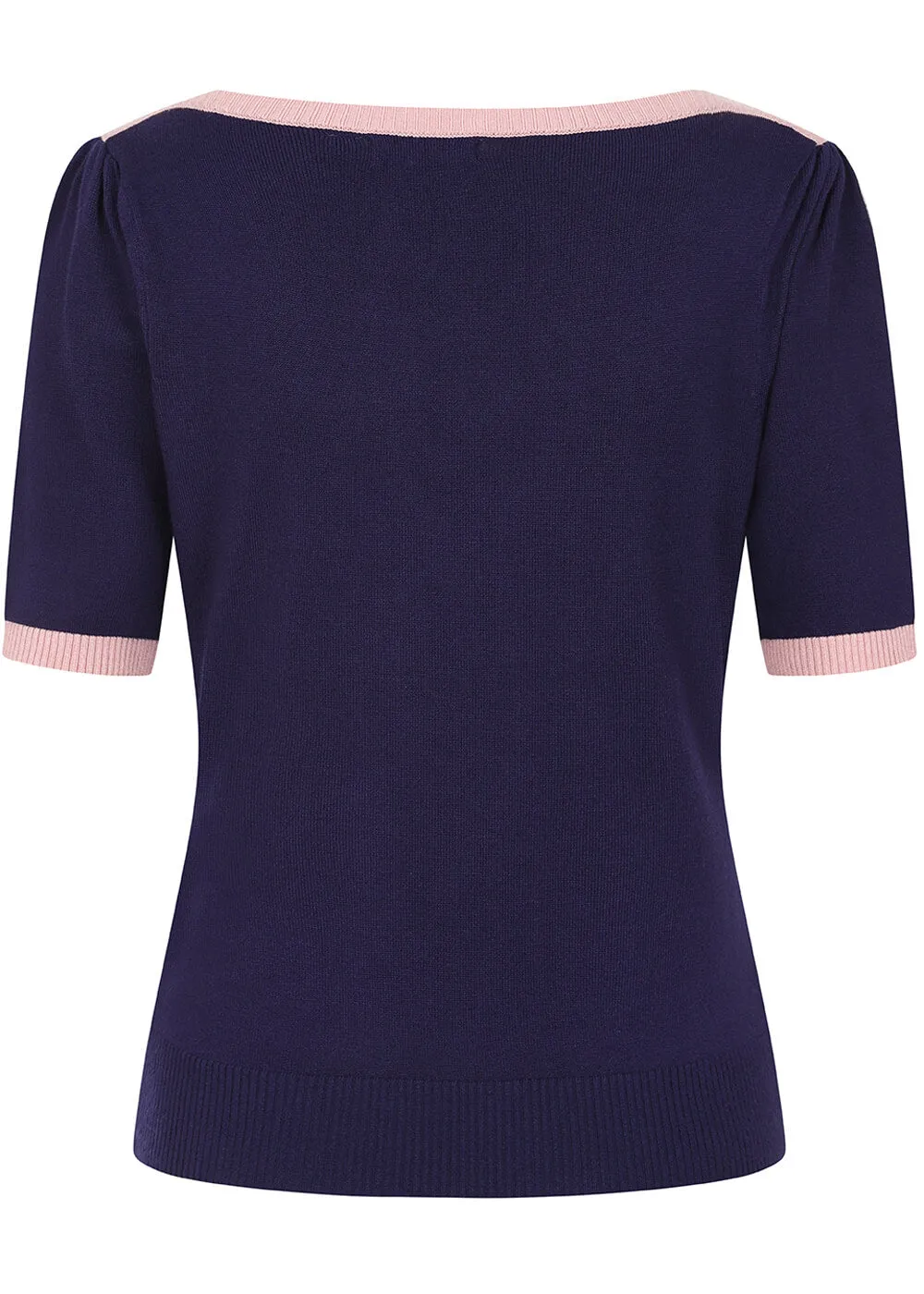 Banned Jolene Cherries Jumper in Navy