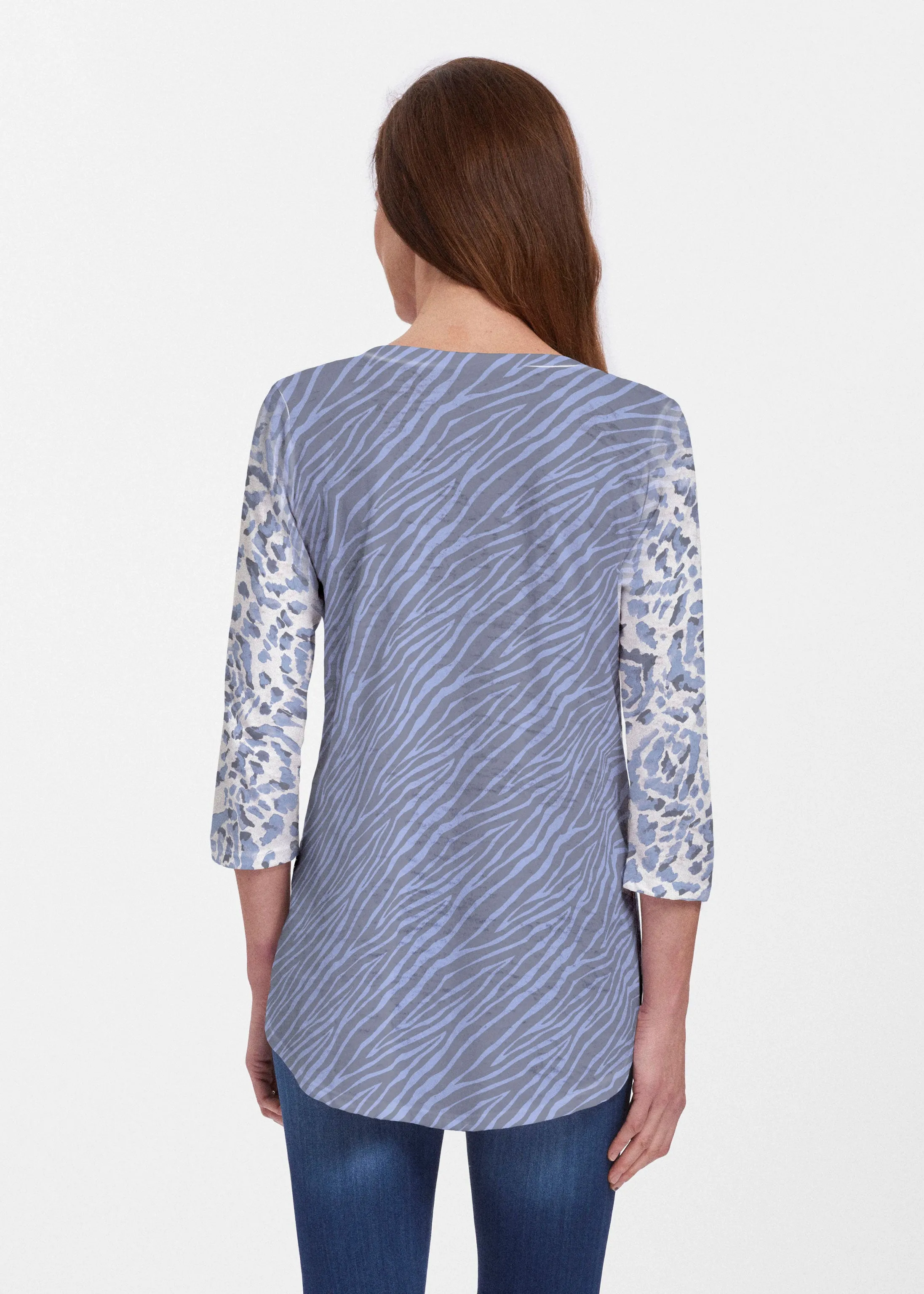 Batik Zebra (7753) ~ Signature V-neck Flowy Tunic