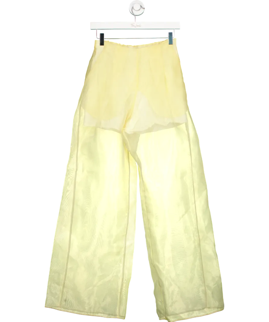 Baum Und Pferdgarten Yellow Dessin high-rise organza pants UK 6