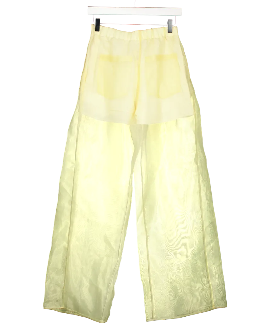 Baum Und Pferdgarten Yellow Dessin high-rise organza pants UK 6