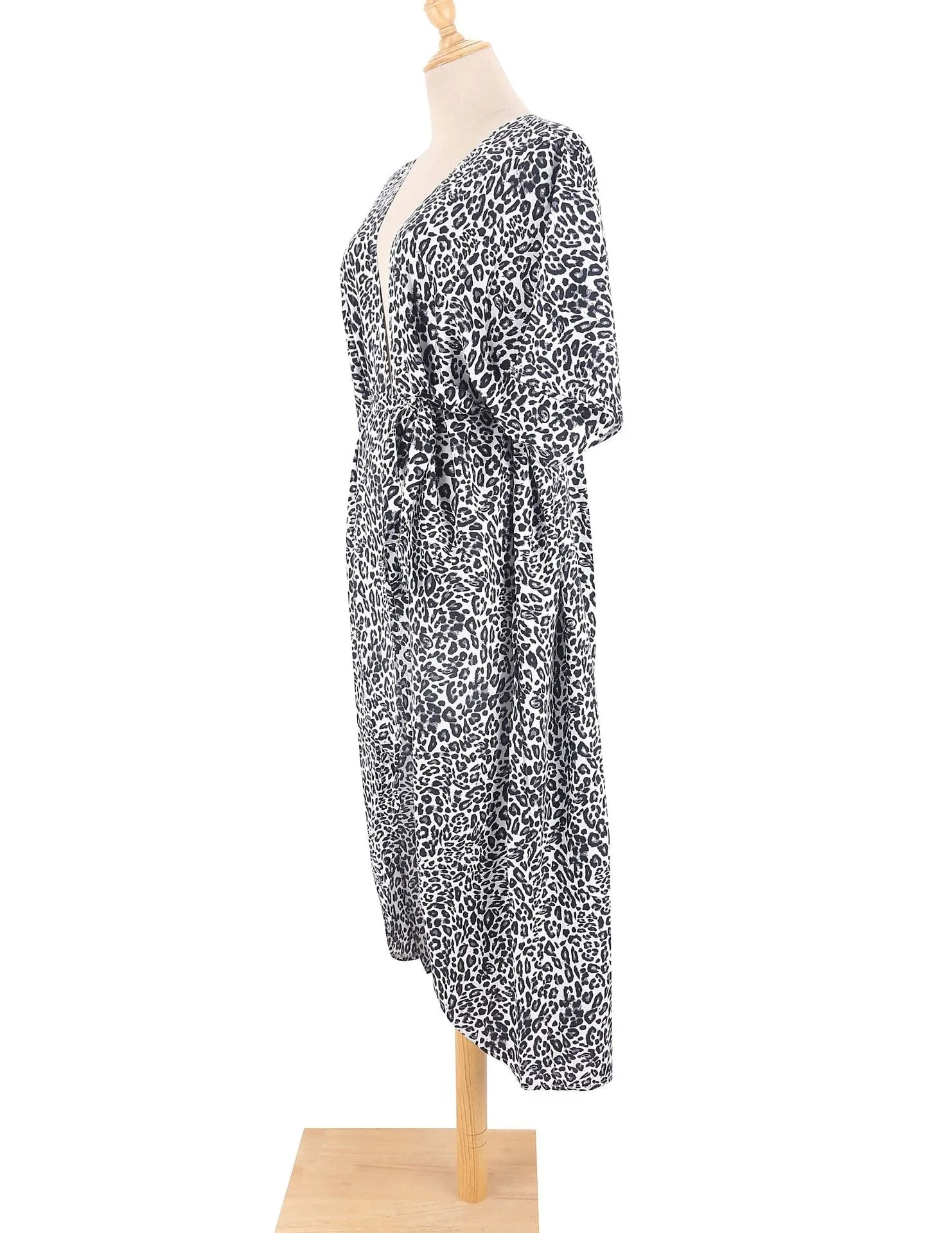 Beach Cover Ups for Swimwear Women Black Tie Dye Kimono Swimsuit Cape Summer Dress Beachwear Outfits Sales