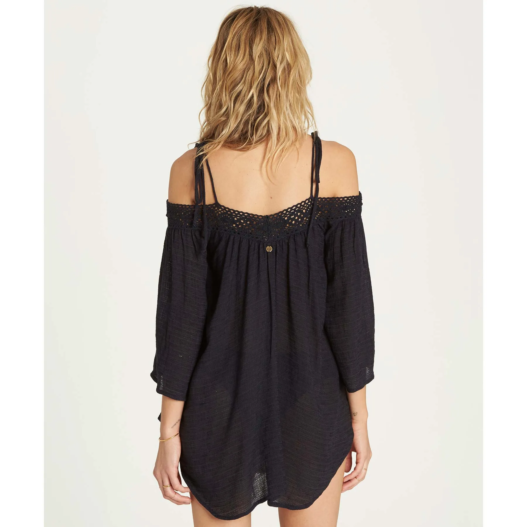 Billabong Women's Breeze On Cover-up Tunic Top | Off Black