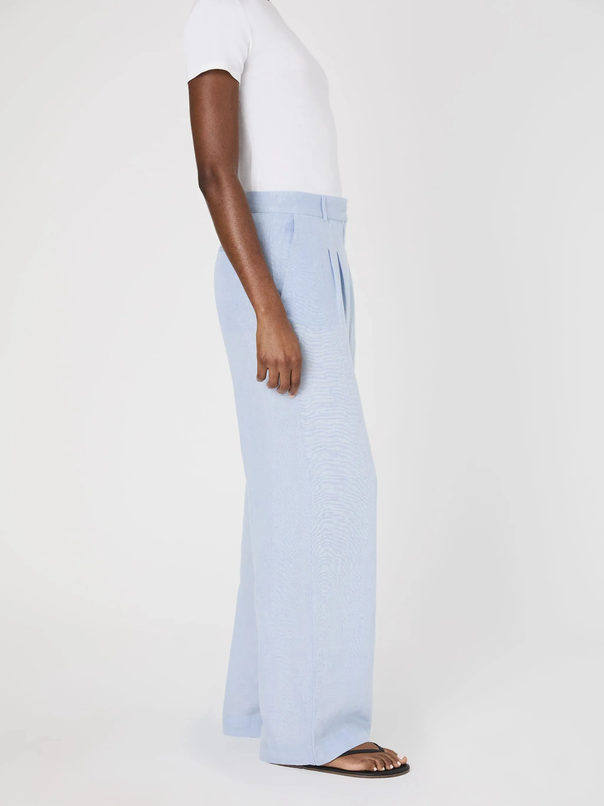 Birdie Linen Trousers Cashmere Blue