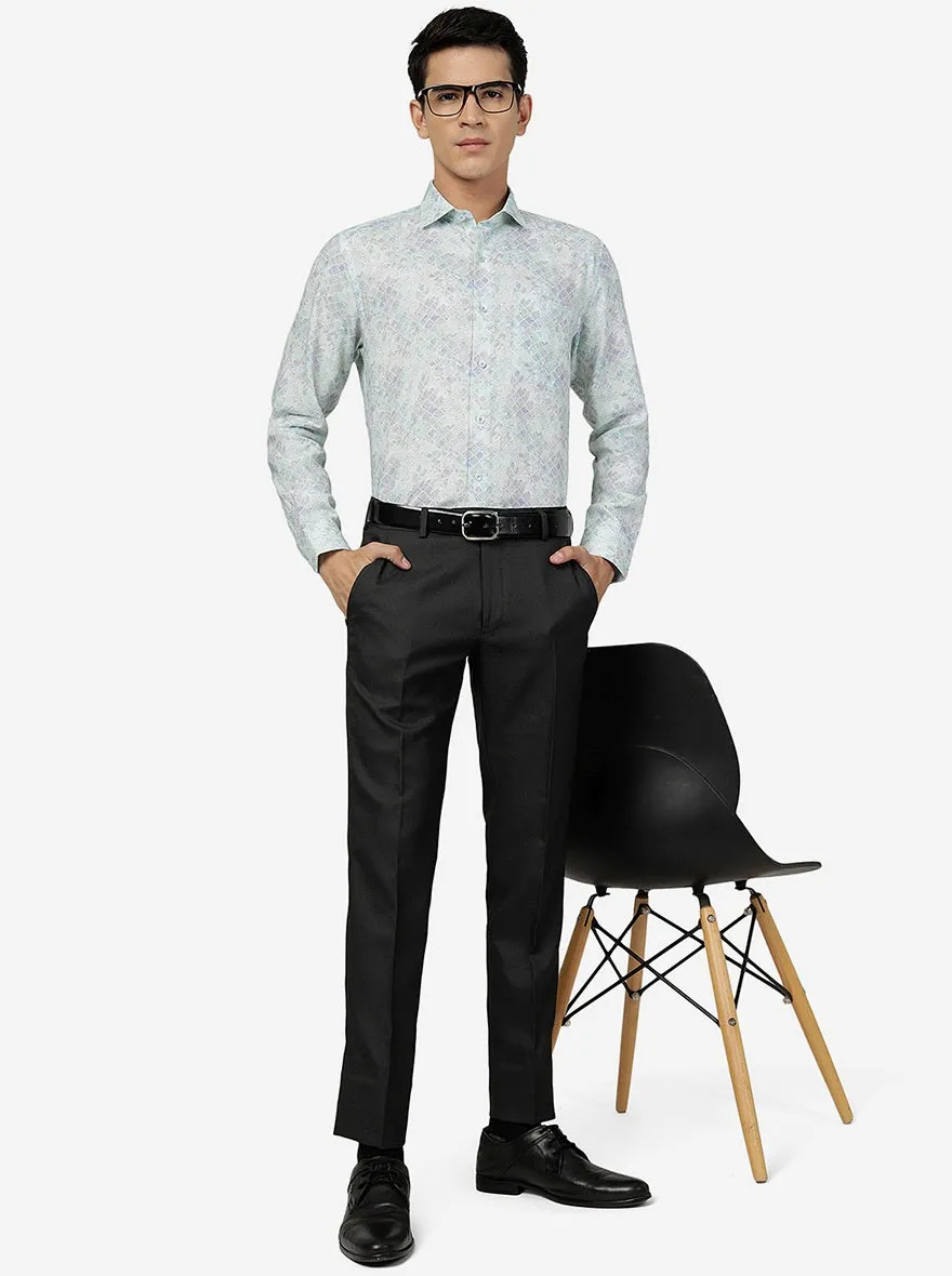 Black Solid Super Slim Fit Formal Trouser | Greenfibre