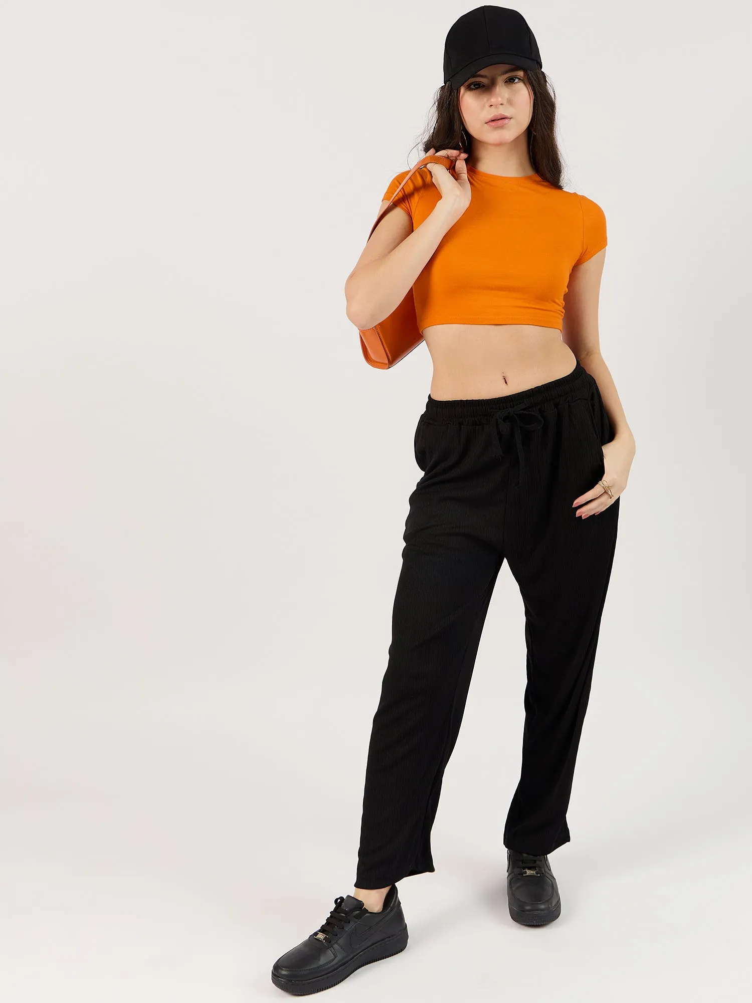 Black Wide Leg Trousers
