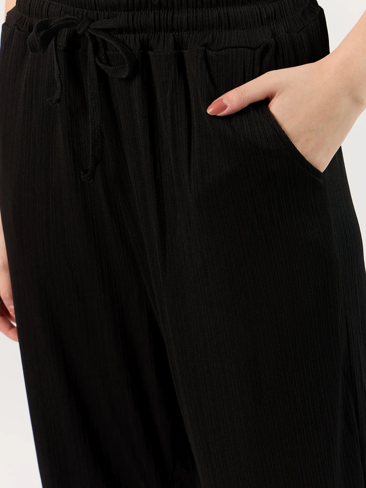 Black Wide Leg Trousers