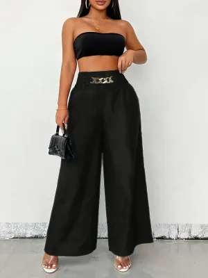 Black Wide Leg Trousers