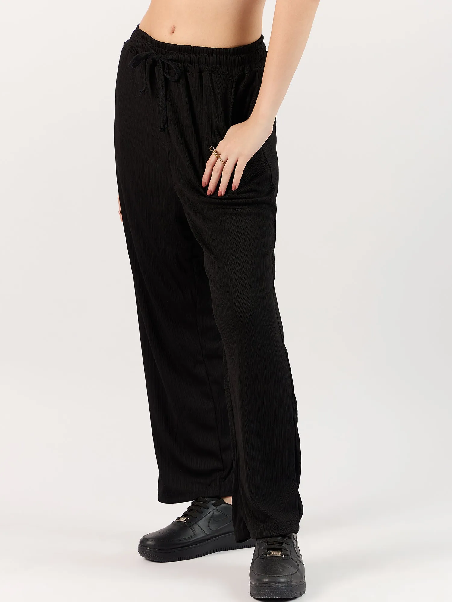 Black Wide Leg Trousers