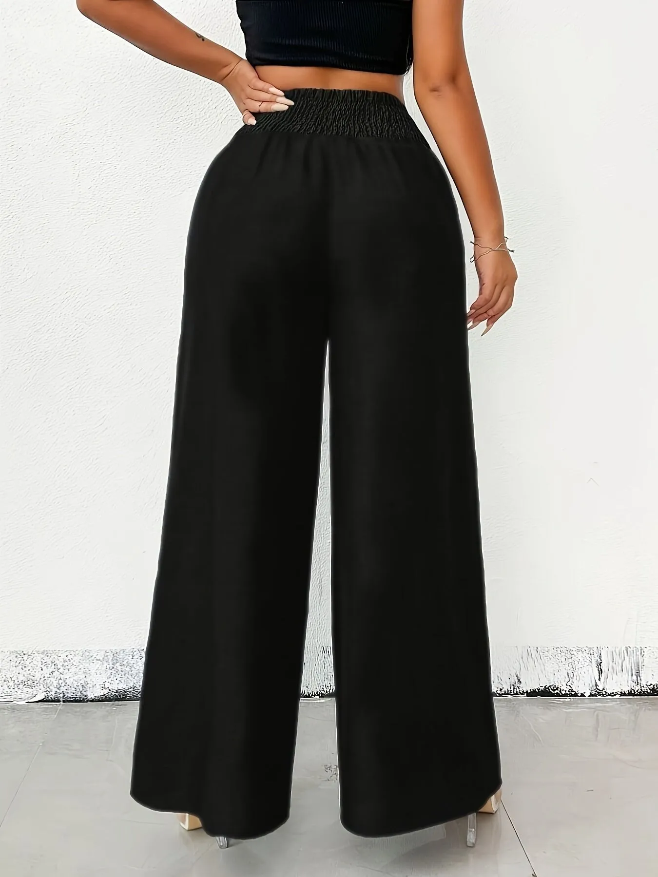 Black Wide Leg Trousers