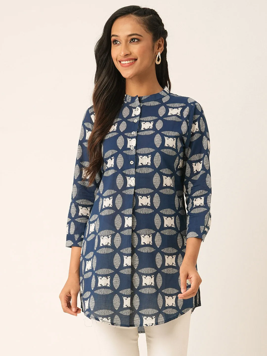 Blue Rayon Tunics for Women online in India - Zola