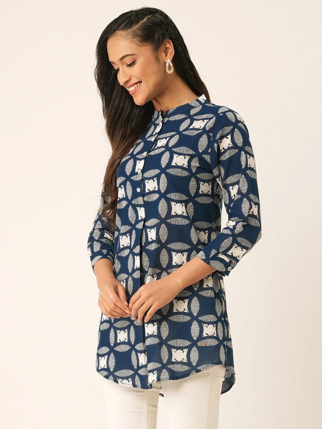 Blue Rayon Tunics for Women online in India - Zola