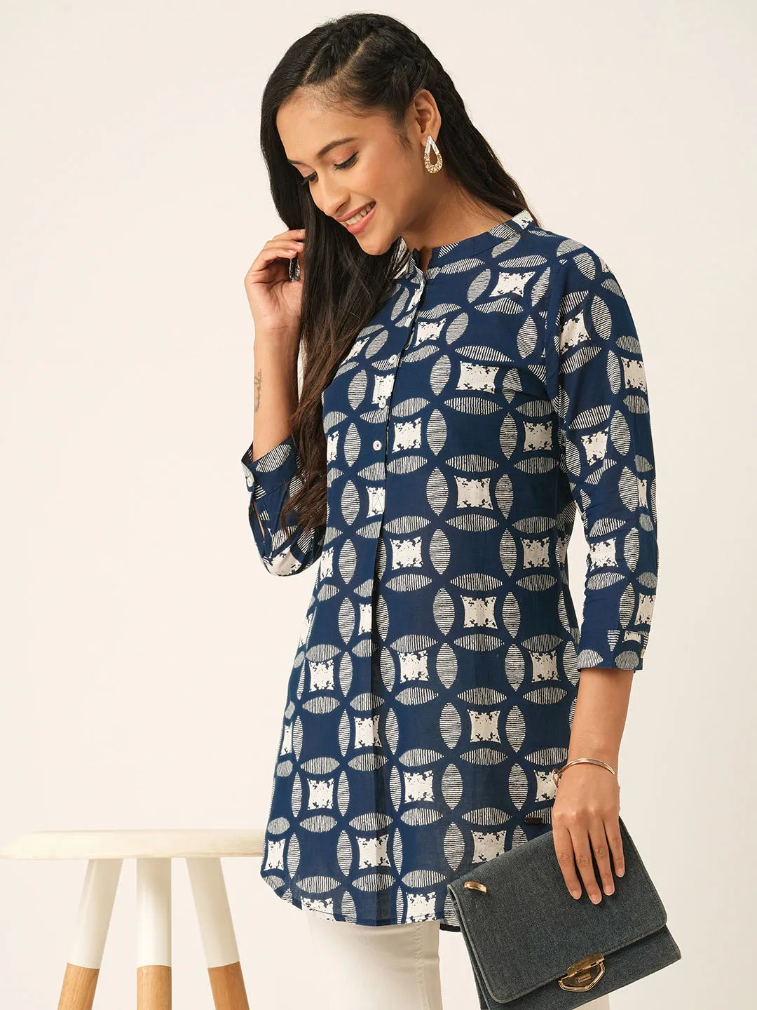 Blue Rayon Tunics for Women online in India - Zola