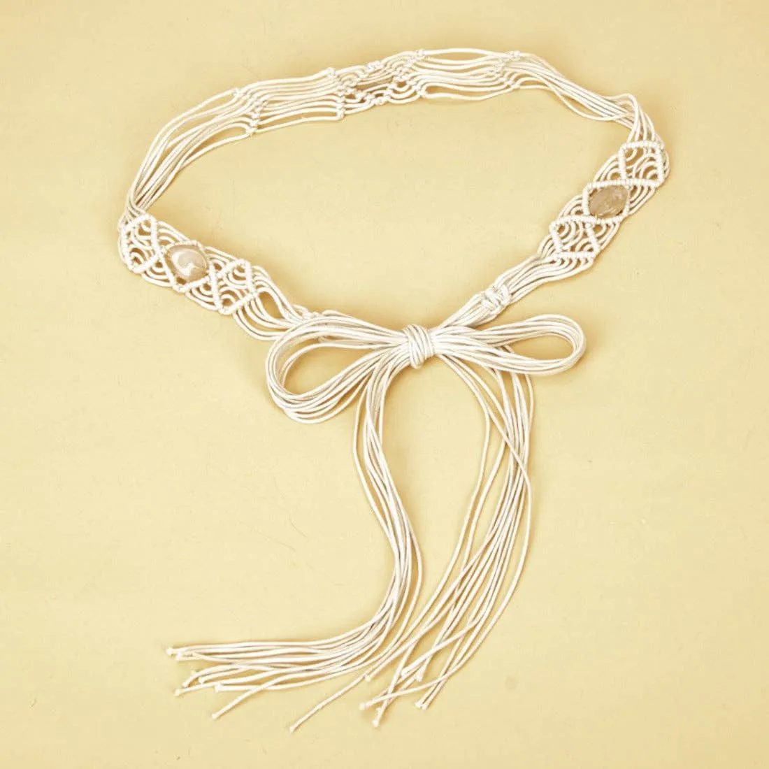Bohemian Style Woven Belt with Long Tassels