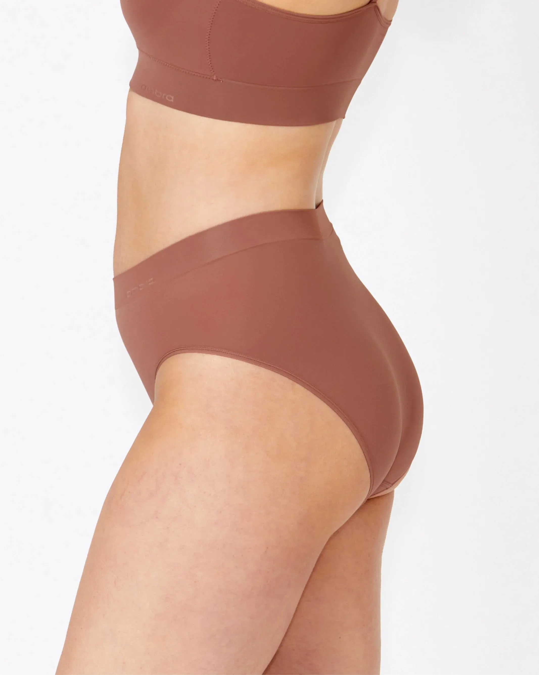 Bondibare Hi Cut Brief Ambra FIG