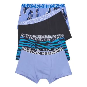 BONDS Kids Underwear Boys Trunks 4 Pack - Leo Leopard