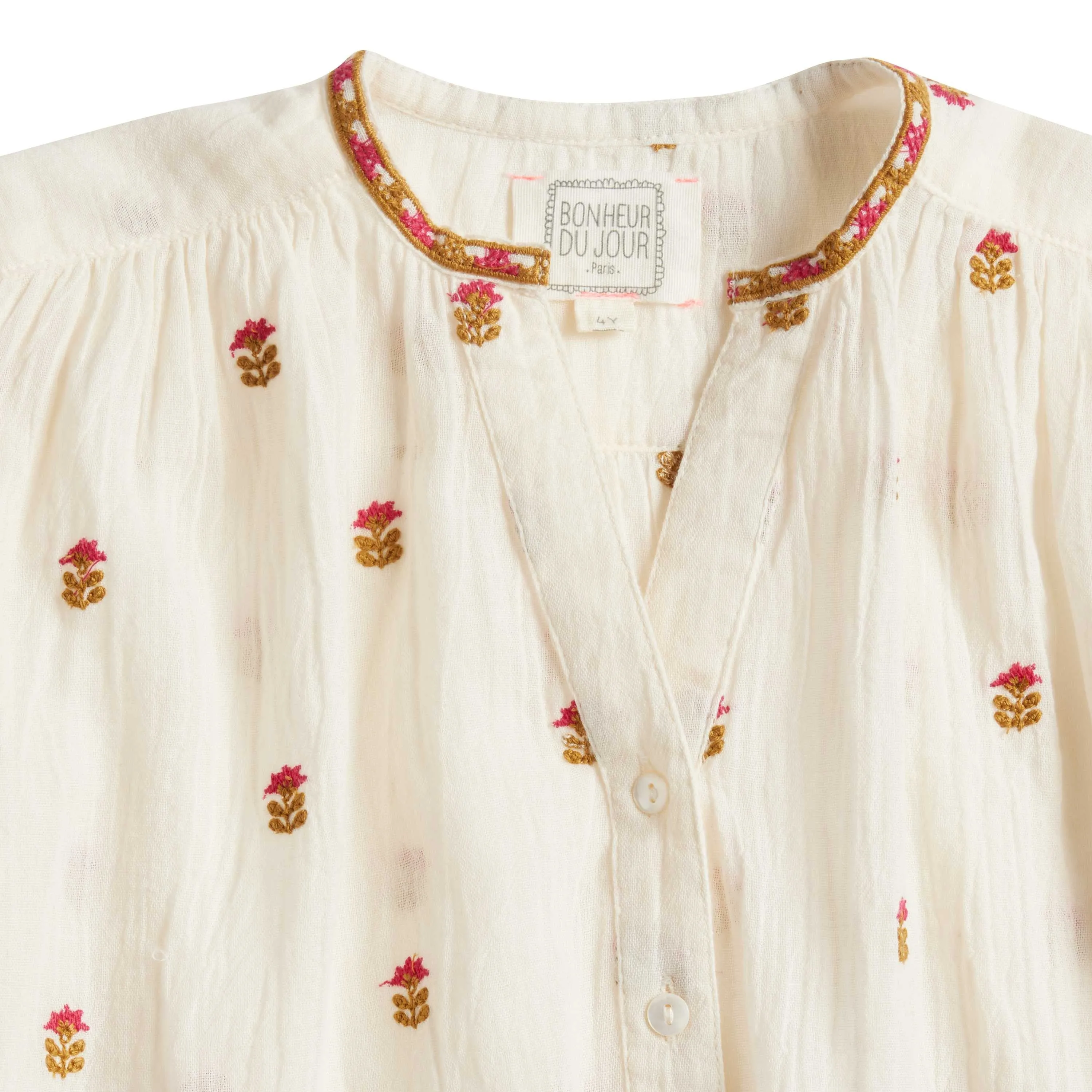 Bonheur du Jour Paris Baho Girl Blouse - Ecru