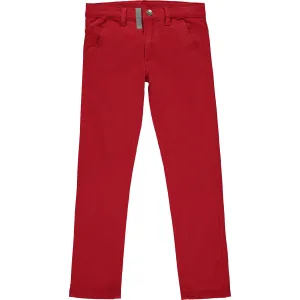 Boys Red Cotton Trousers