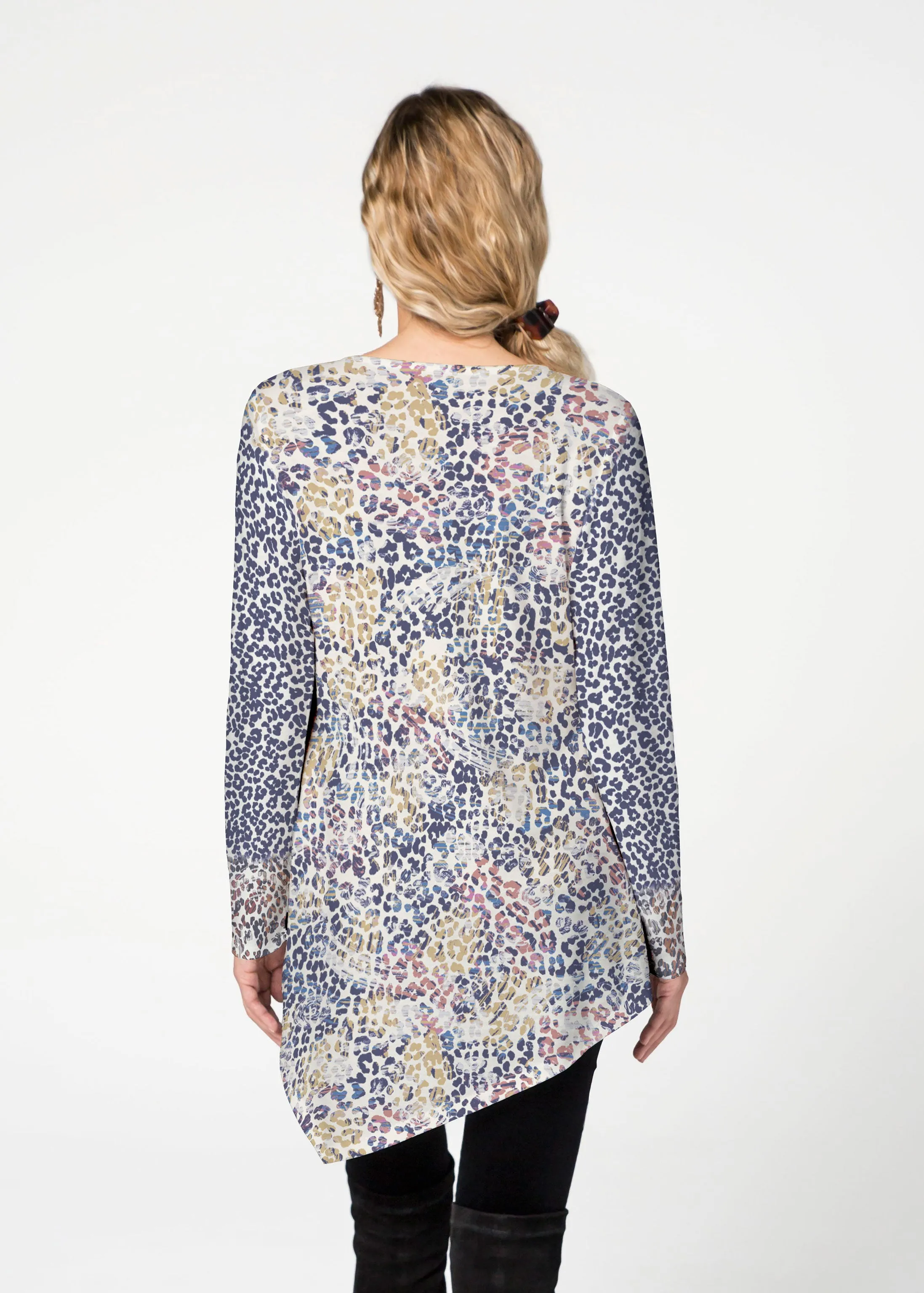 Brushed Jaguar Beige (7660) ~ Asymmetrical French Terry Tunic