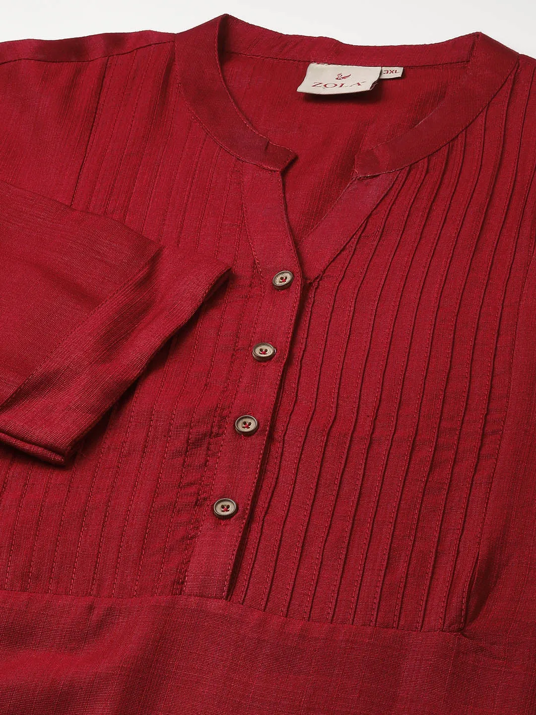 Buy Red Comfort Fit Rayon Tunics for Women Online India Hip Length Straight - Zola