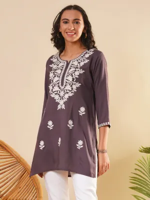 Buy Round Neckline Onion Comfort Fit Rayon Tunic For Women Online - Zola