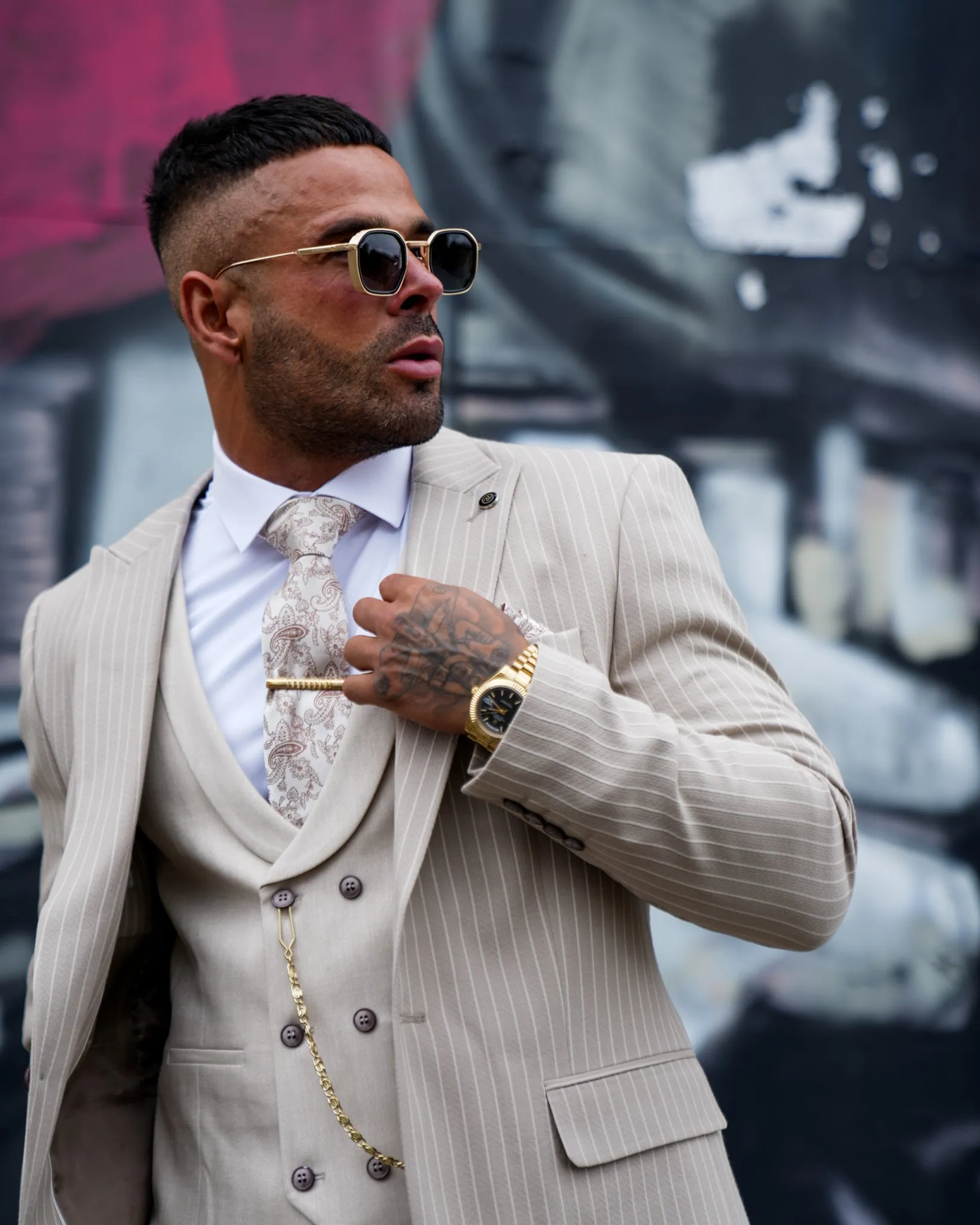 Canberra - Beige 3 Piece Suit