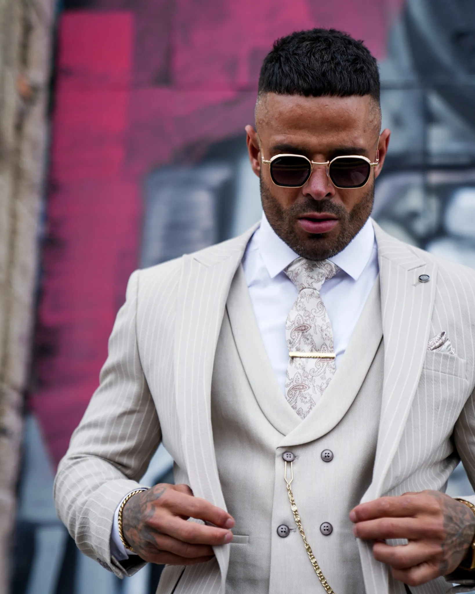 Canberra - Beige 3 Piece Suit