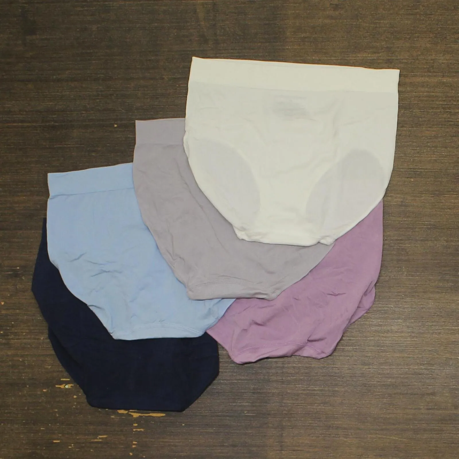 Carole Hochman Womens 5 Pack Seamless Brief 1374600 Blue / Lavender M